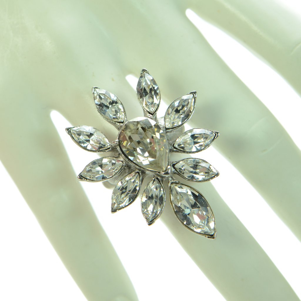 Oscar De La Renta Navette Crystal Ring